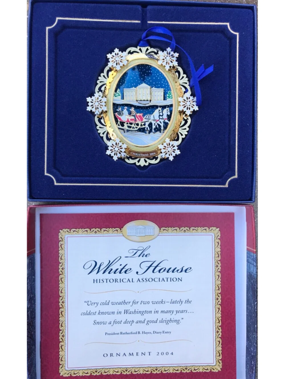 7 White House Historical Association Christmas Ornaments 2004, 12, 13, 15, 16,18
